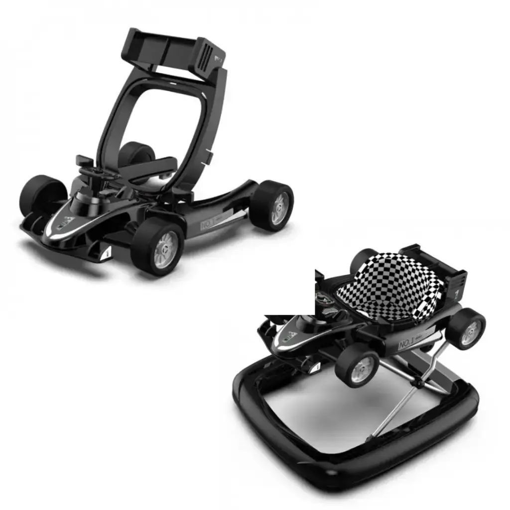 Baby Walker 2in1 Formula 1 Black  (Red).webp