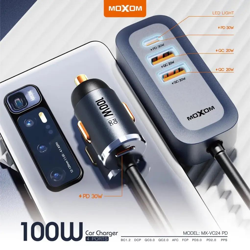 MOXOM MX-VC24 Car Charger Super Fast Kit