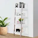 Tier White Leaning Ladder Shelf