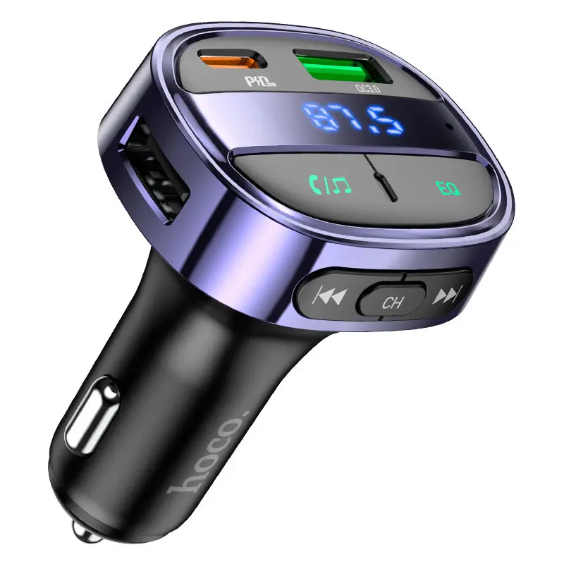 hoco Car Charger E70 PD30W+QC3.0 With Wireless FM Transmitter 