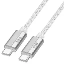 hoco U134 Braided Charging Data Cable U134 60W Type-C To Type-C (Silver) 