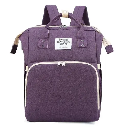 Baby Nappy Changing Bags Changing Station Portable Baby Bed Travel Bassinet Folding (Mauve)