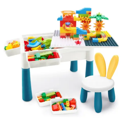 Block Table & 105 Slide Blocks & 1 Chair