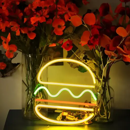 Hamburger Neon Led Signs 