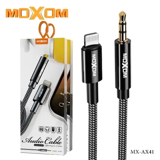 MOXOM AUX Cable Lightning to 3.5mm (Black)