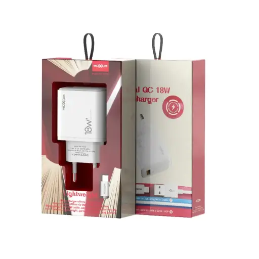MOXOM Capital QC 18W Fast Charger With Cable MX-HC132