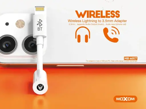 MOXOM Lightning Male to Aux Female Adapter MX-AX17
