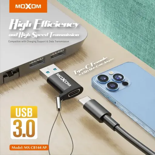 MOXOM OTG Adapter Type C Female to USB 3.0 Male MX-CB144