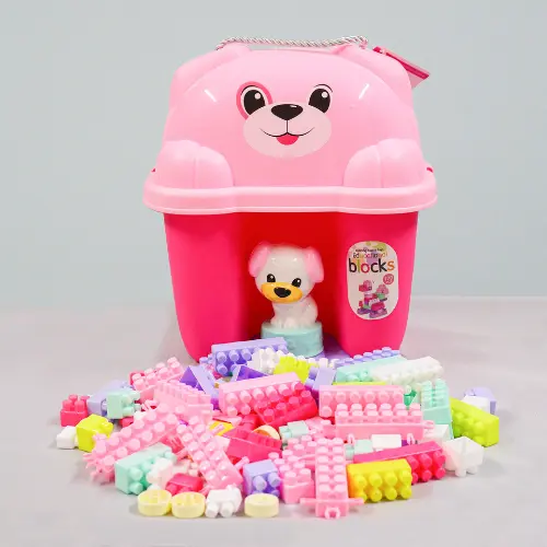 Puppy girl Building Block (100pcs) Dog Storage Bucket Toy