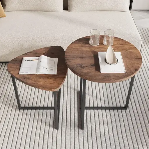 Set of 2 Modern Nesting Tables 