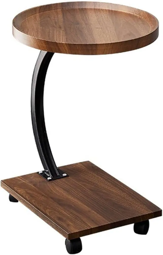Shaped Circular Wooden Side Table