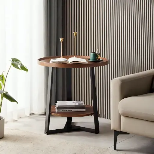 Tier Composite Wood Chairside Table