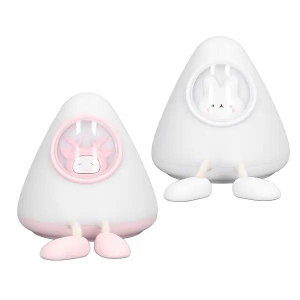 USB LED Night Light Cute Space Capsule Kids Child Bedside Warm Lamp Rooms Decor 