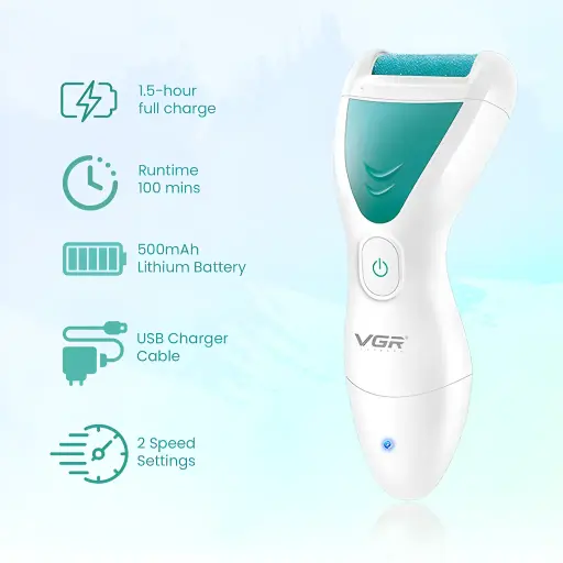 VGR V-812 2-in-1 Professional IPX 6 Waterproof Callus Remover
