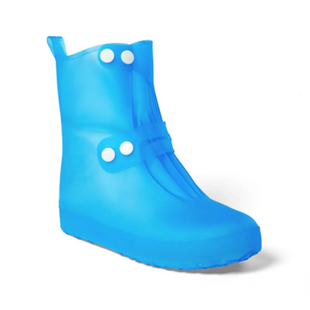 WATERPROOF RAIN SHOES COVERS , Blue 
