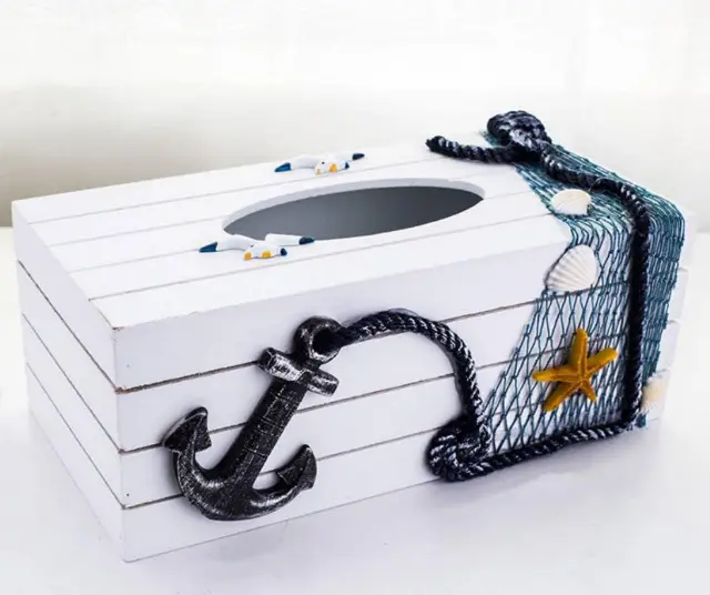 White Rectangular Tissue Box 