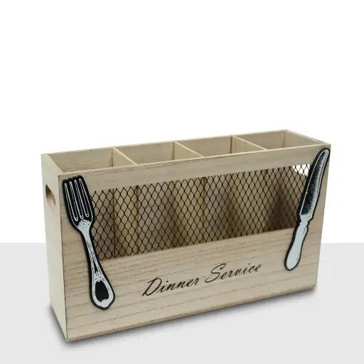 Wooden Cutlery Holder 