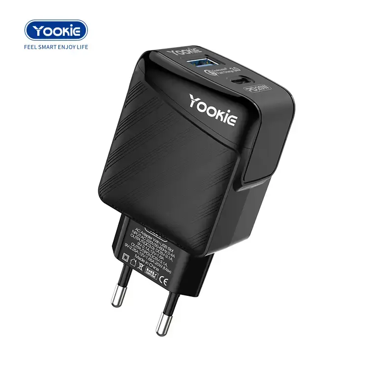Yookie Charger EI3Y Dual Port 20W (Black)
