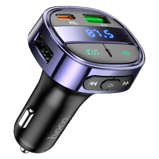 hoco Car Charger E70 PD30W+QC3.0 With Wireless FM Transmitter 