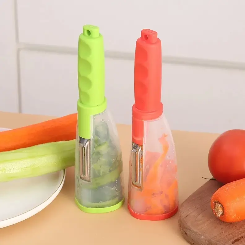 Peeler with Rubbish Bin Stainless Steel