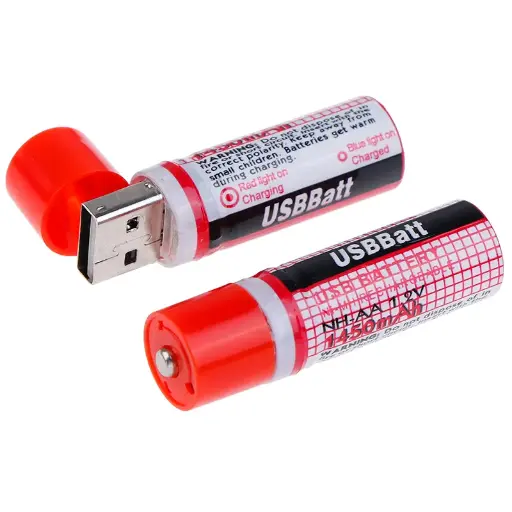 2 Pile Economic AA+ Rechargeable Through USB 