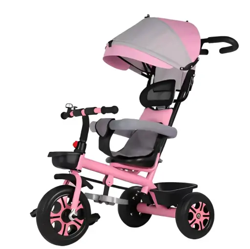 4-in-1 Baby Tricycle Folding Swivel Seat Baby Stroller 3 Wheel Bike Children Bike 