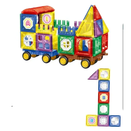 72Pcs Kids Learning Educational Toys Building Blocks Train