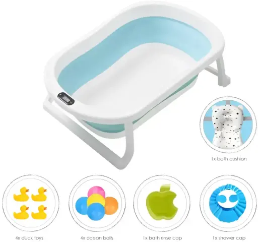 Baby Folding Bathtub Temperature-Sensing 